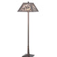 Meyda Lighting Fox Hunt 60" 2-Light Mahogany Bronze Floor Lamp With Silver Mica Shade Glass