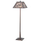 Meyda Lighting Fox Hunt 60" 2-Light Mahogany Bronze Floor Lamp With Silver Mica Shade Glass