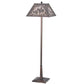 Meyda Lighting Fox Hunt 60" 2-Light Mahogany Bronze Floor Lamp With Silver Mica Shade Glass