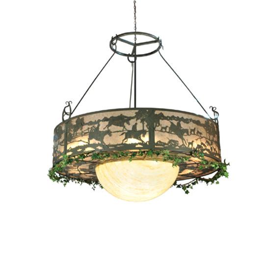 Meyda Lighting Fox Run 72" 20-Light Timeless Bronze Inverted Pendant Light