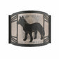 Meyda Lighting Fox on the Loose 12" Textured Black Left Wall Sconce With Silver Mica Shade Glass