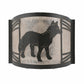 Meyda Lighting Fox on the Loose 12" Textured Black Right Wall Sconce With Silver Mica Shade Glass