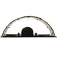 Meyda Lighting Fox on the Loose 12" Textured Black Right Wall Sconce With Silver Mica Shade Glass