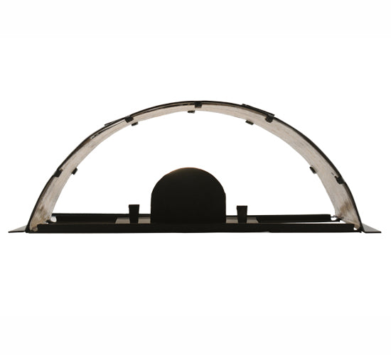 Meyda Lighting Fox on the Loose 12" Textured Black Right Wall Sconce With Silver Mica Shade Glass