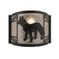 Meyda Lighting Fox on the Loose 247049 12" Textured Black Left Wall Sconce With Silver Mica Shade Glass