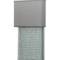 Meyda Lighting Francesca 15" 2-Light Pewter Wall Sconce With Pebble and Gray Textrene Shade