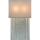 Meyda Lighting Francesca 15" 2-Light Pewter Wall Sconce With Pebble and Gray Textrene Shade