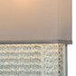 Meyda Lighting Francesca 15" 2-Light Pewter Wall Sconce With Pebble and Gray Textrene Shade