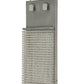 Meyda Lighting Francesca 15" 2-Light Pewter Wall Sconce With Pebble and Gray Textrene Shade