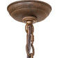 Meyda Lighting Franciscan 25" 5-Light Rustic Iron Chandelier With Ivory Faux Candlelight