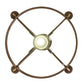 Meyda Lighting Franciscan 25" 5-Light Rustic Iron Chandelier With Ivory Faux Candlelight