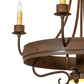 Meyda Lighting Franciscan 25" 5-Light Rustic Iron Chandelier With Ivory Faux Candlelight