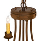 Meyda Lighting Franciscan 25" 5-Light Rustic Iron Chandelier With Ivory Faux Candlelight