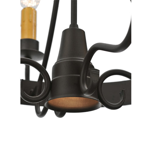Meyda Lighting Franciscan 25" 5-Light Wrought Iron Chandelier