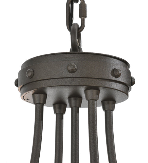 Meyda Lighting Franciscan 25" 5-Light Wrought Iron Chandelier