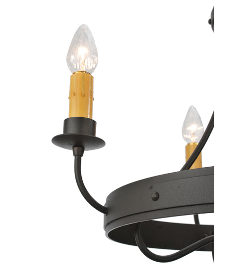 Meyda Lighting Franciscan 25" 5-Light Wrought Iron Chandelier