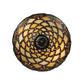 Meyda Lighting Franco 16" 2-Light Mahogany Bronze Inverted Pendant Light With Multi-Colored Shade Glass