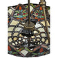 Meyda Lighting Franco 16" 2-Light Mahogany Bronze Inverted Pendant Light With Multi-Colored Shade Glass