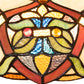 Meyda Lighting Franco 16" 3-Light Mahogany Bronze Pendant Light With Multi-Colored Stained Shade Glass