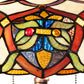 Meyda Lighting Franco 23" 2-Light Mahogany Bronze Table Lamp With Multi-Colored Stained Shade Glass