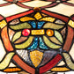 Meyda Lighting Franco 26" 2-Light Mahogany Bronze Table Lamp With Multi-Colored Stained Shade Glass