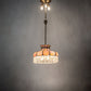 Meyda Lighting Frederick 24" 11-Light Antique Brass Pendant Light With Rainbow Sherbet Art Shade Glass