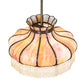 Meyda Lighting Frederick 24" 11-Light Antique Brass Pendant Light With Rainbow Sherbet Art Shade Glass