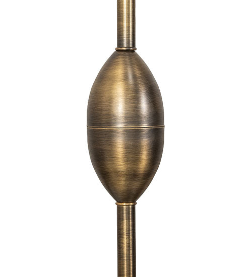 Meyda Lighting Frederick 24" 11-Light Antique Brass Pendant Light With Rainbow Sherbet Art Shade Glass