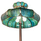 Meyda Lighting Frederick 62" 3-Light Mahogany Bronze Floor Lamp With Blue Green Shade Glass