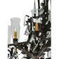 Meyda Lighting French Baroque 48" 16-Light Gilded Tobacco Chandelier With Clear Hurricane Shade Glass