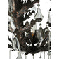 Meyda Lighting French Baroque 48" 16-Light Gilded Tobacco Chandelier With Clear Hurricane Shade Glass