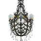 Meyda Lighting French Baroque 48" 16-Light Gilded Tobacco Chandelier With Clear Hurricane Shade Glass