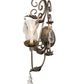 Meyda Lighting French Elegance 12" Antique Silver Wall Sconce With Clear Shade Glass