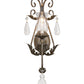 Meyda Lighting French Elegance 12" Antique Silver Wall Sconce With Clear Shade Glass