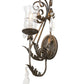 Meyda Lighting French Elegance 12" Antique Silver Wall Sconce With Clear Shade Glass