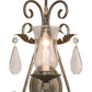 Meyda Lighting French Elegance 12" Antique Silver Wall Sconce With Clear Shade Glass