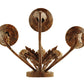 Meyda Lighting French Elegance 17" 3-Light Oxide Bronze Wall Sconce With Ivory Faux Candlelight