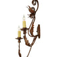 Meyda Lighting French Elegance 17" 3-Light Oxide Bronze Wall Sconce With Ivory Faux Candlelight