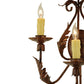 Meyda Lighting French Elegance 17" 3-Light Oxide Bronze Wall Sconce With Ivory Faux Candlelight