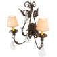 Meyda Lighting French Elegance 18" 2-Light Antiquity Wall Sconce With Beige Textrene Shade