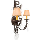 Meyda Lighting French Elegance 18" 2-Light Antiquity Wall Sconce With Beige Textrene Shade