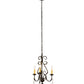 Meyda Lighting French Elegance 18" 3-Light Chestnut Chandelier Light With Ivory Faux Candlelight