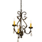 Meyda Lighting French Elegance 18" 3-Light Chestnut Chandelier Light With Ivory Faux Candlelight