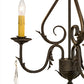 Meyda Lighting French Elegance 18" 3-Light Chestnut Chandelier Light With Ivory Faux Candlelight