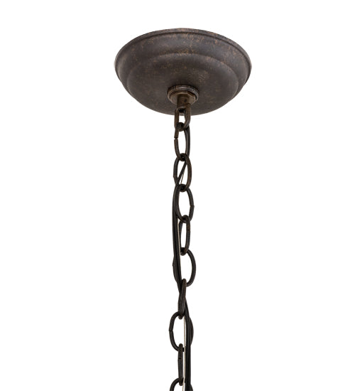 Meyda Lighting French Elegance 18" 3-Light Chestnut Chandelier Light With Ivory Faux Candlelight