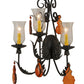 Meyda Lighting French Elegance 18" 3-Light Chestnut Wall Sconce With Clear Hurricane Shade Glass