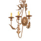 Meyda Lighting French Elegance 18" 3-Light Metallic Bronze Wall Sconce With Beige Natural Linen Textrene Shade