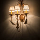 Meyda Lighting French Elegance 18" 3-Light Metallic Bronze Wall Sconce With Beige Natural Linen Textrene Shade