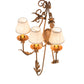 Meyda Lighting French Elegance 18" 3-Light Metallic Bronze Wall Sconce With Beige Natural Linen Textrene Shade