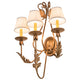 Meyda Lighting French Elegance 18" 3-Light Metallic Bronze Wall Sconce With Beige Natural Linen Textrene Shade
